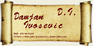 Damjan Ivošević vizit kartica